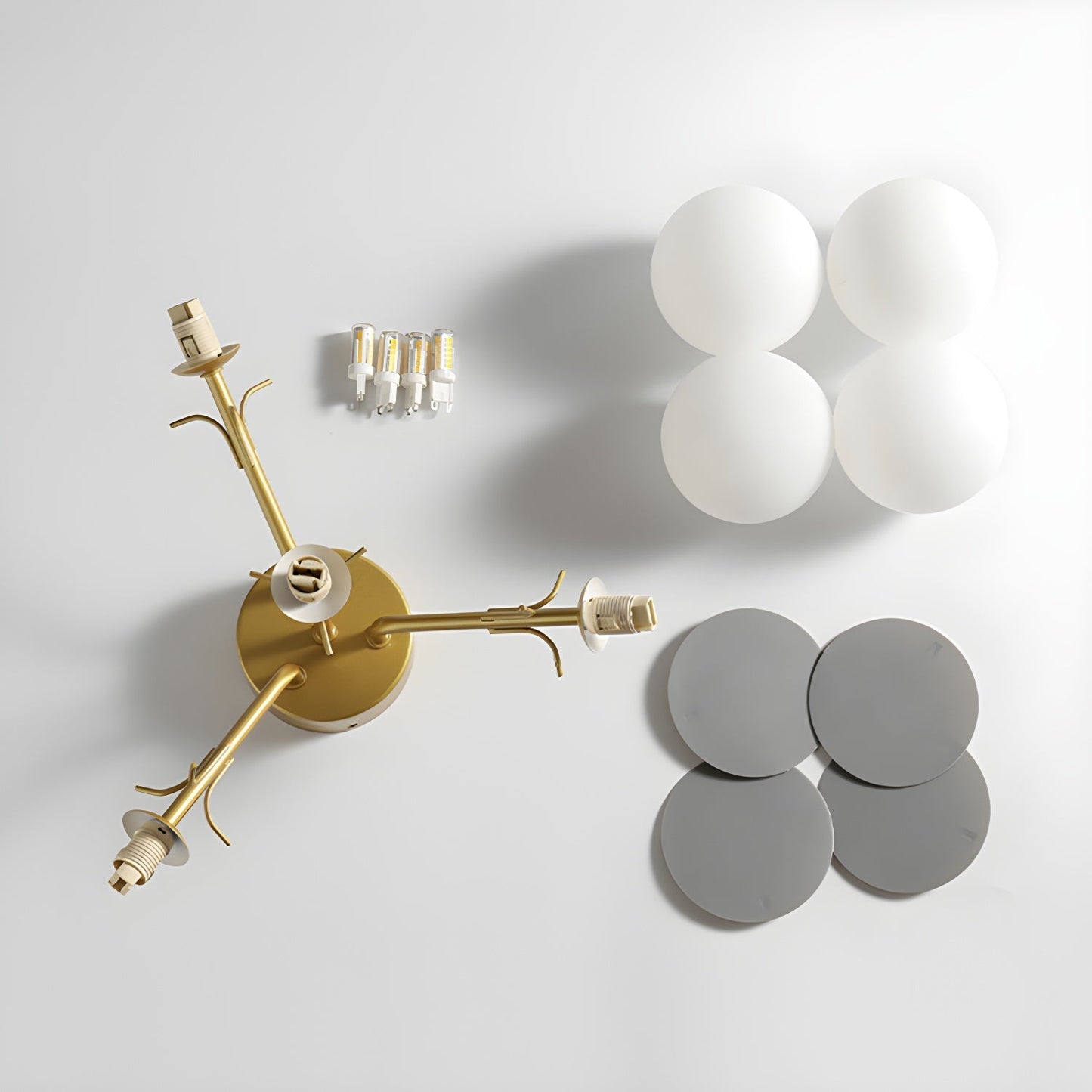 Kalythos | Sculpturale Geometrische Schijf Cluster Semi Opbouw Plafondlamp