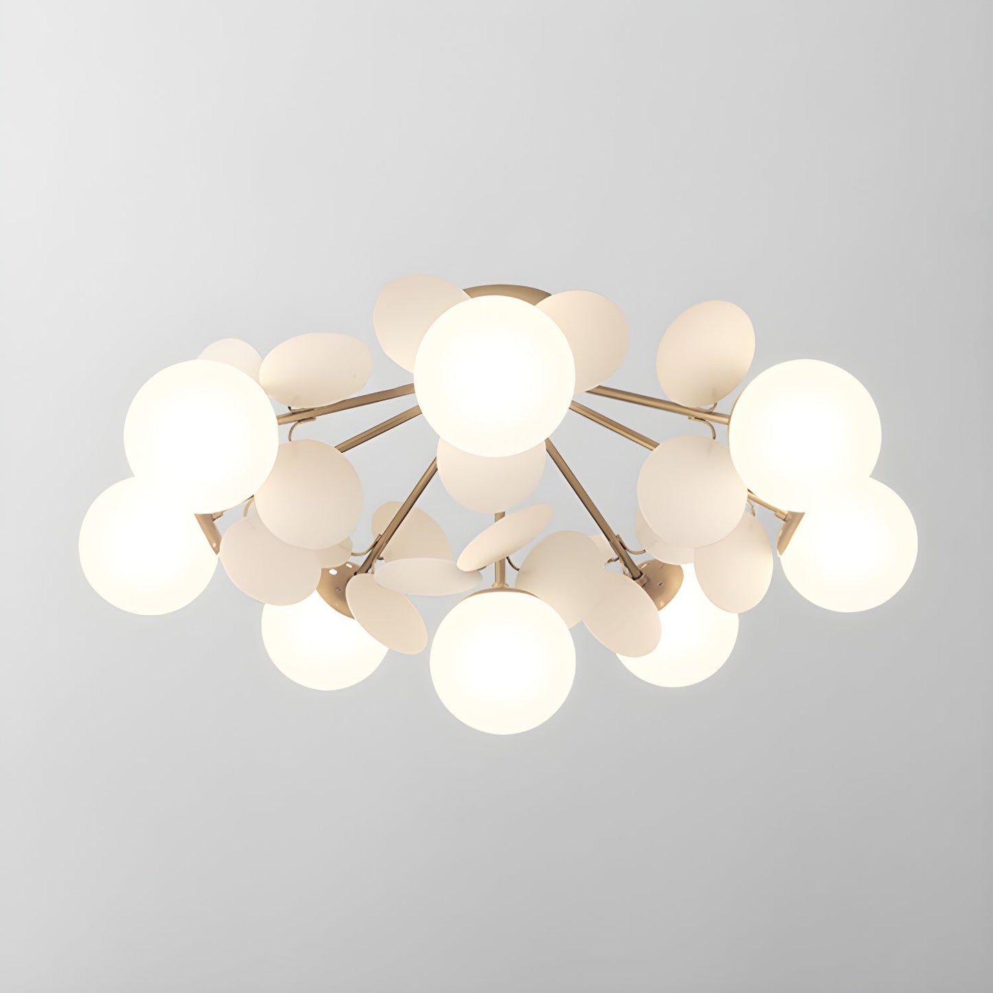Kalythos | Sculpturale Geometrische Schijf Cluster Semi Opbouw Plafondlamp