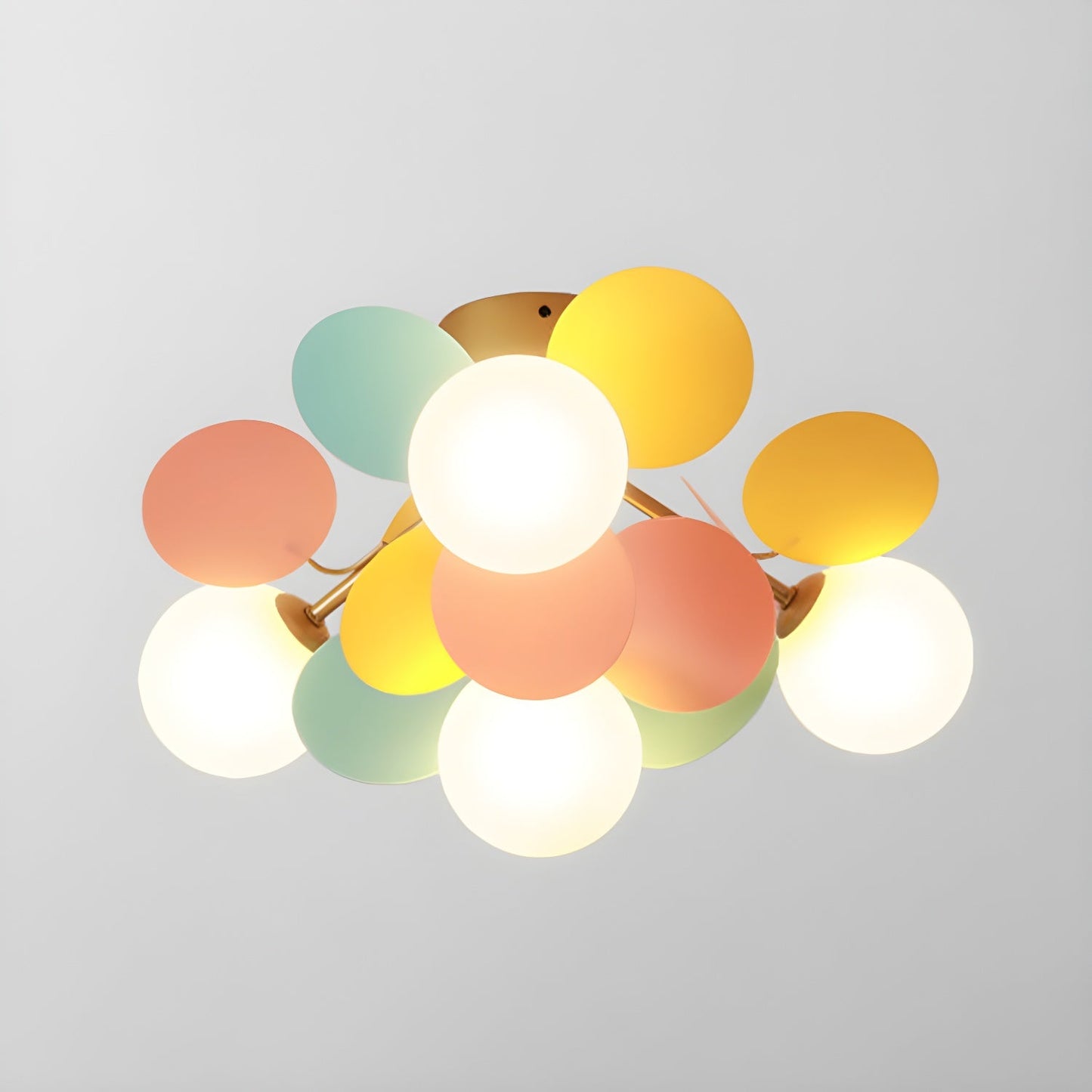 Kalythos | Sculpturale Geometrische Schijf Cluster Semi Opbouw Plafondlamp