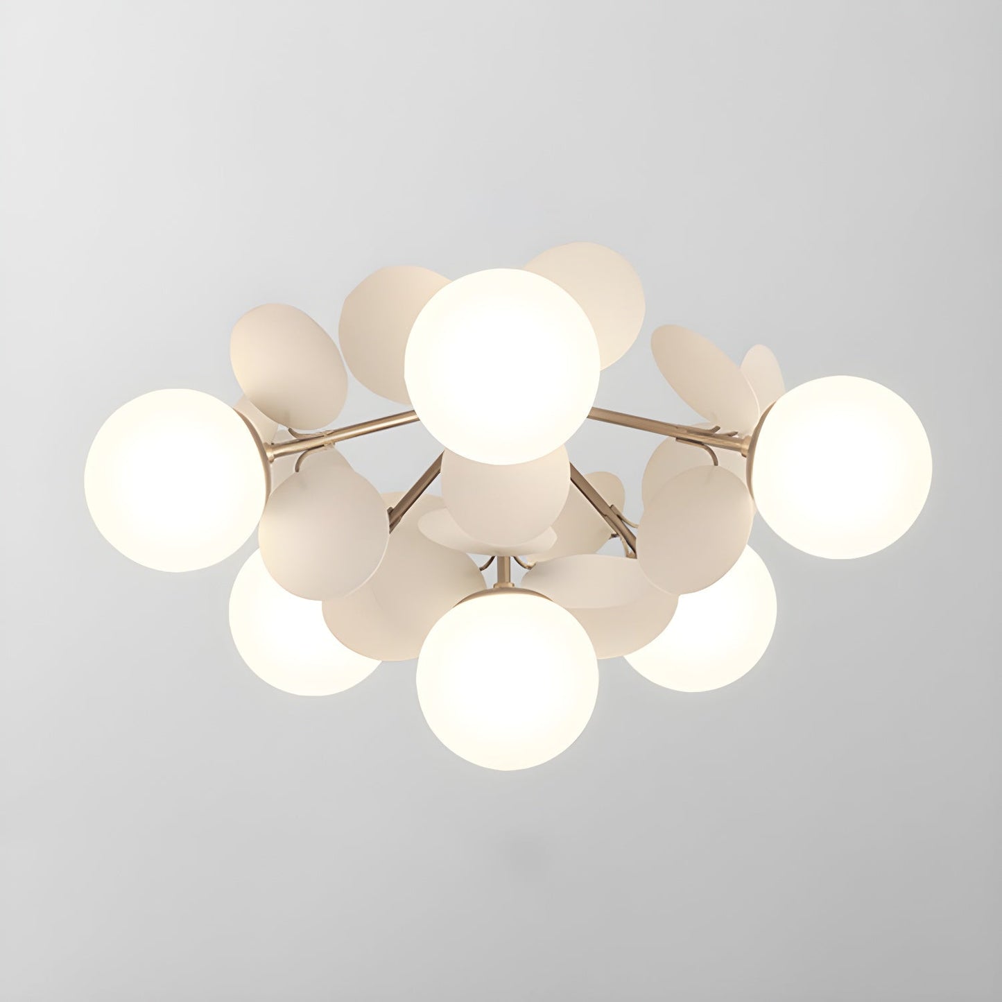 Kalythos | Sculpturale Geometrische Schijf Cluster Semi Opbouw Plafondlamp
