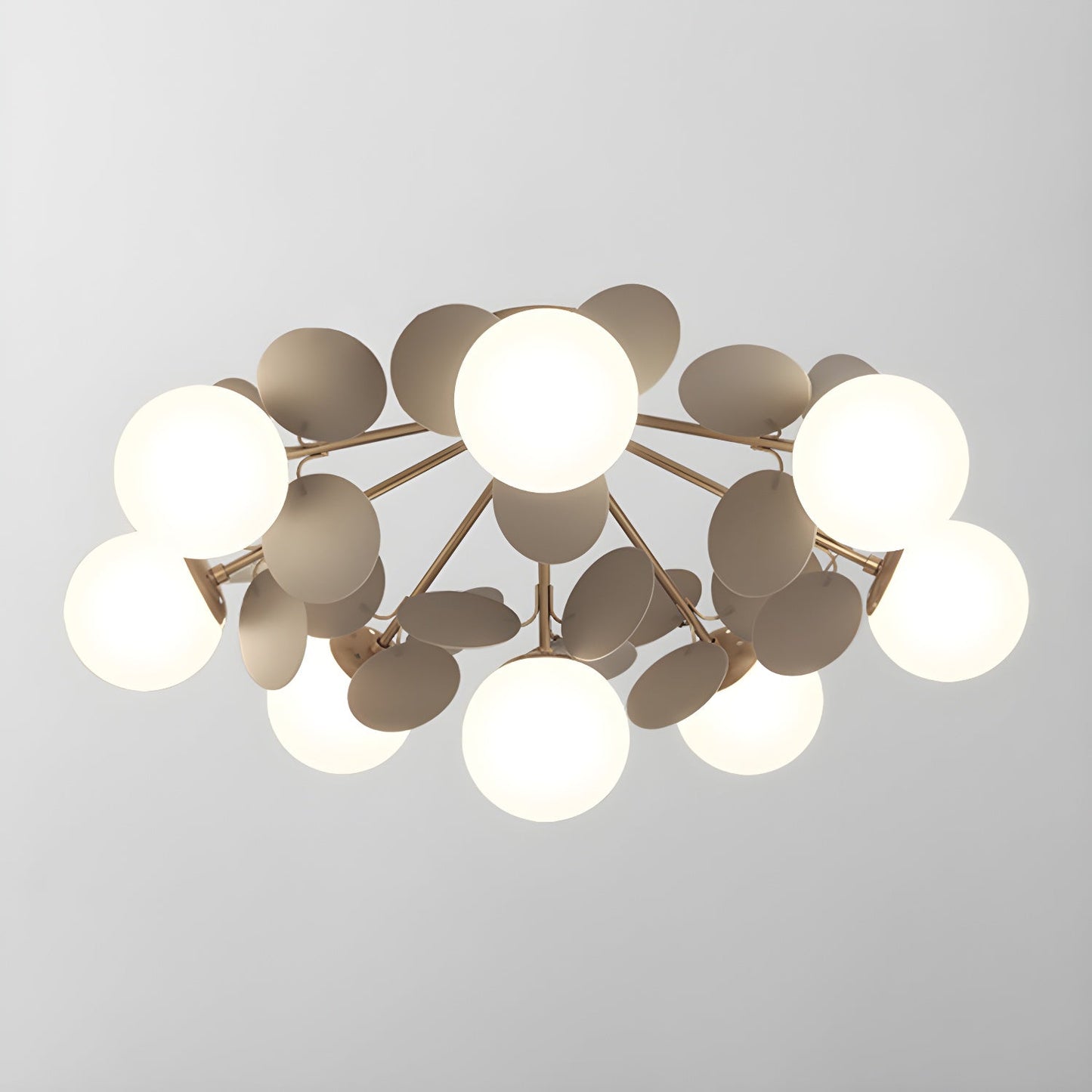 Kalythos | Sculpturale Geometrische Schijf Cluster Semi Opbouw Plafondlamp