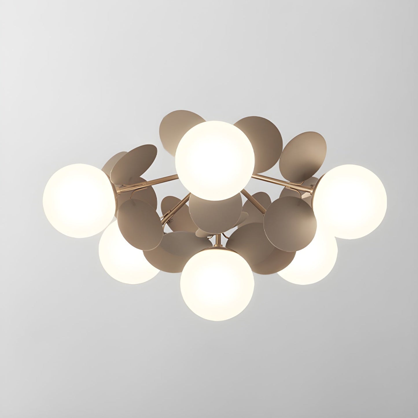 Kalythos | Sculpturale Geometrische Schijf Cluster Semi Opbouw Plafondlamp