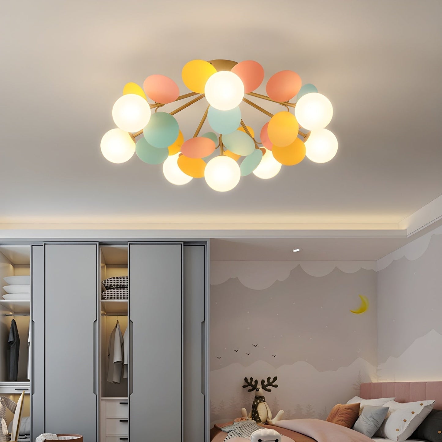 Kalythos | Sculpturale Geometrische Schijf Cluster Semi Opbouw Plafondlamp
