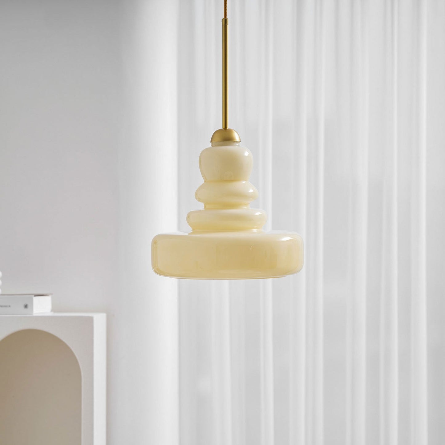 Kestrelle | Traditionele koepelvormige glazen hanglamp