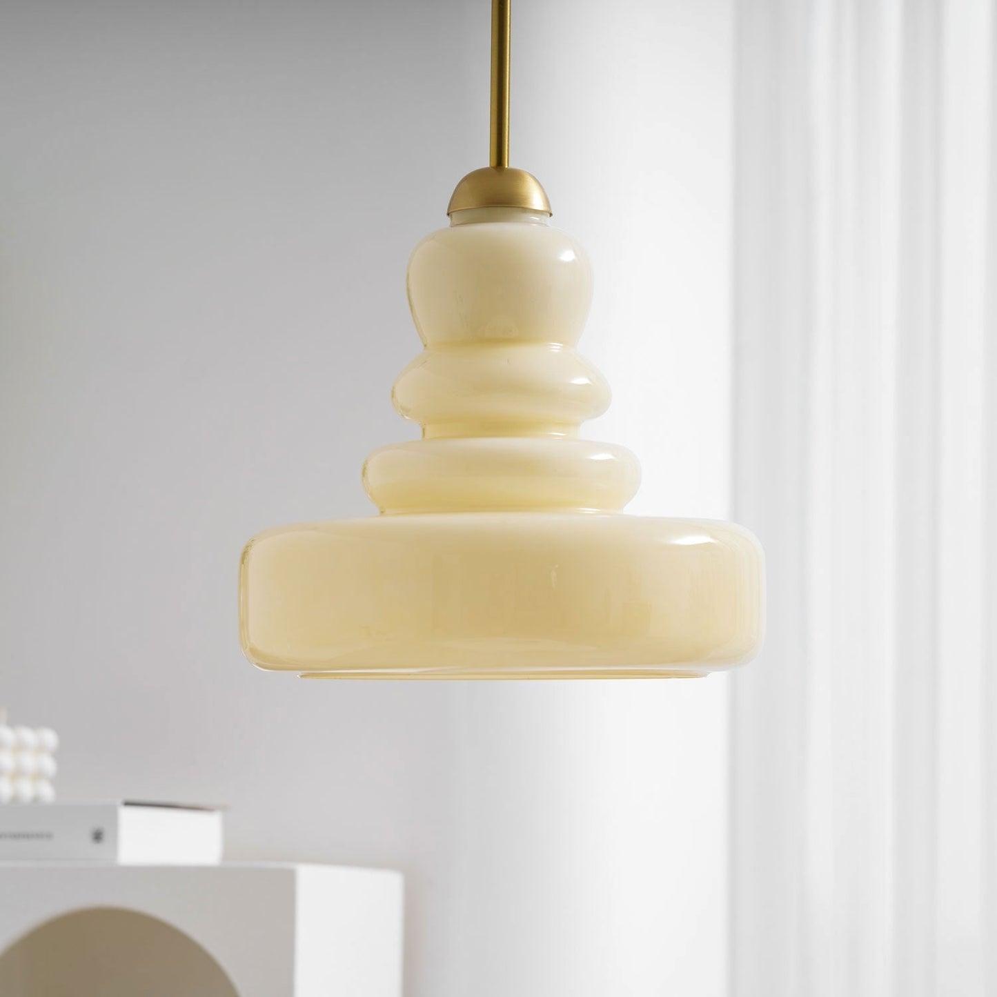 Kestrelle | Traditionele koepelvormige glazen hanglamp