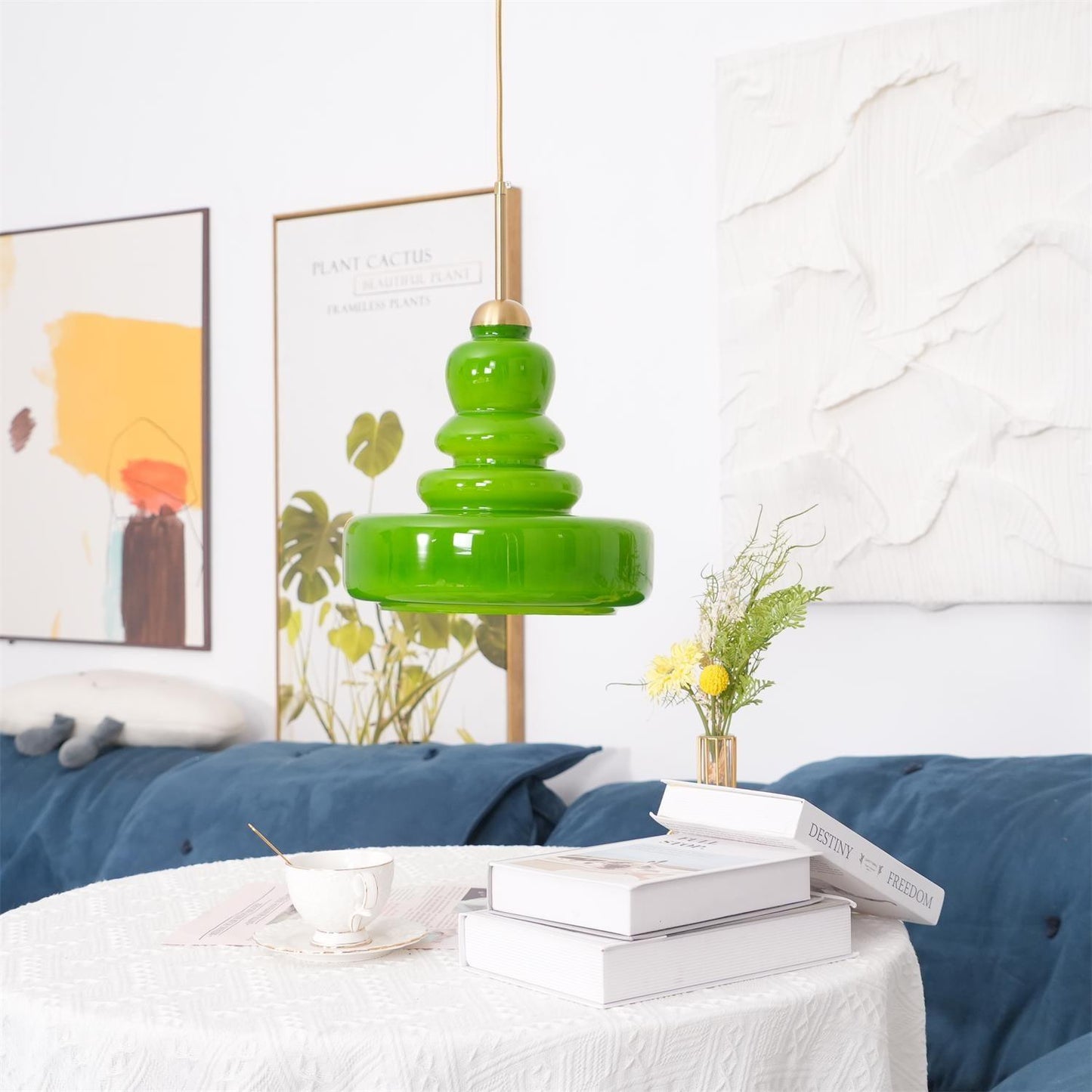 Kestrelle | Traditionele koepelvormige glazen hanglamp