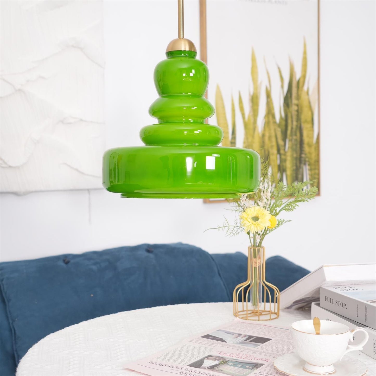 Kestrelle | Traditionele koepelvormige glazen hanglamp