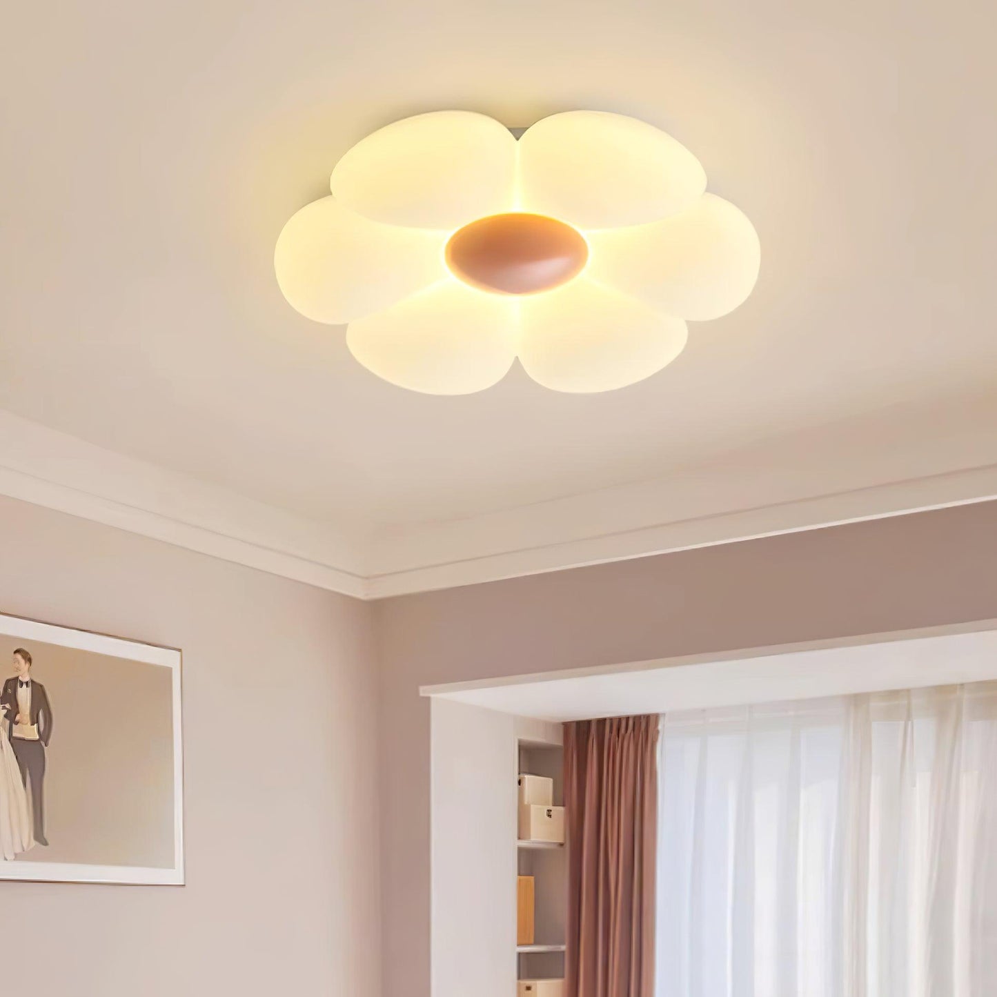 Lyravind | Hexagonale Bloemblaadje Silhouet Inbouw Plafondlamp