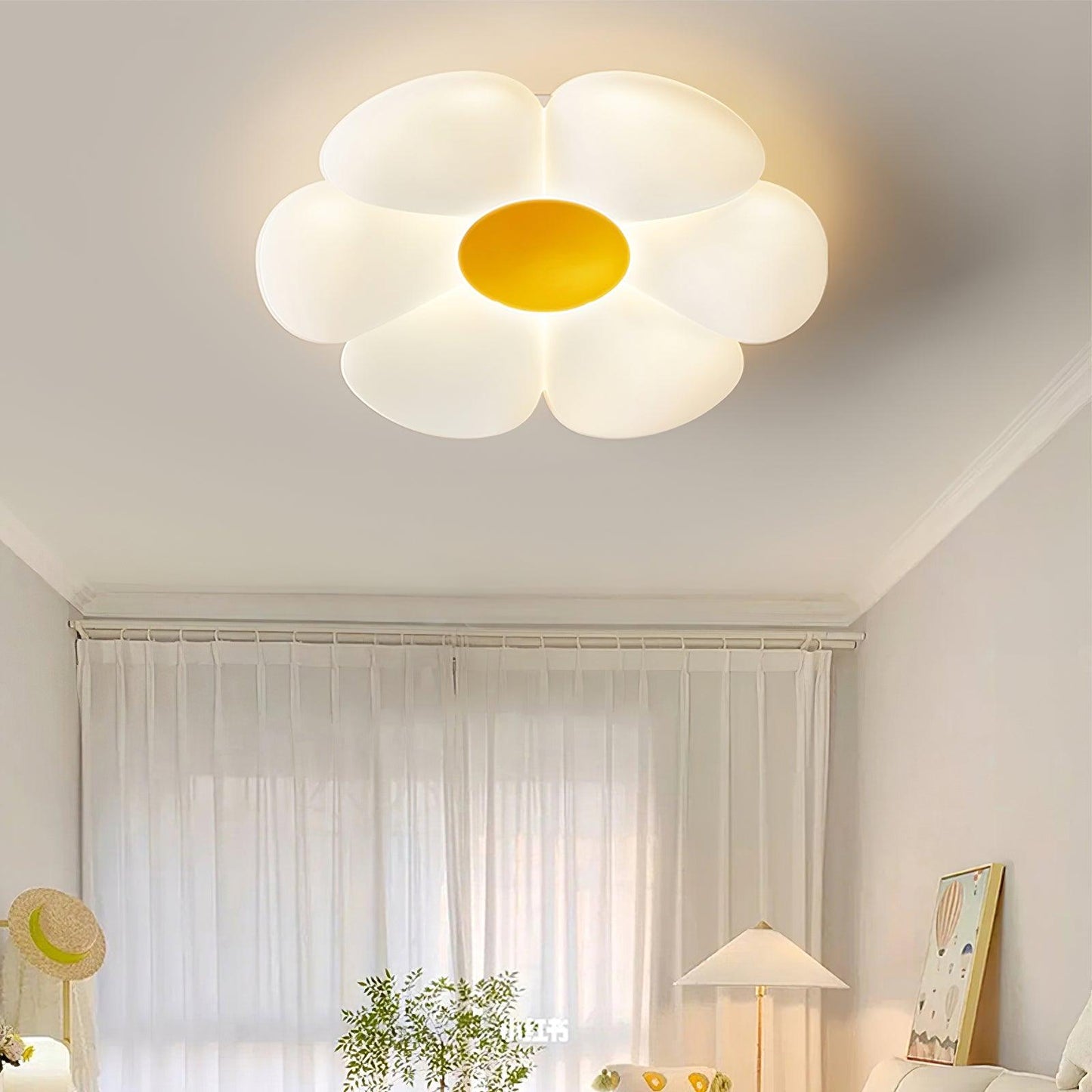 Kaledrin | Bloemmotief silhouet bloeiende opbouw plafondlamp