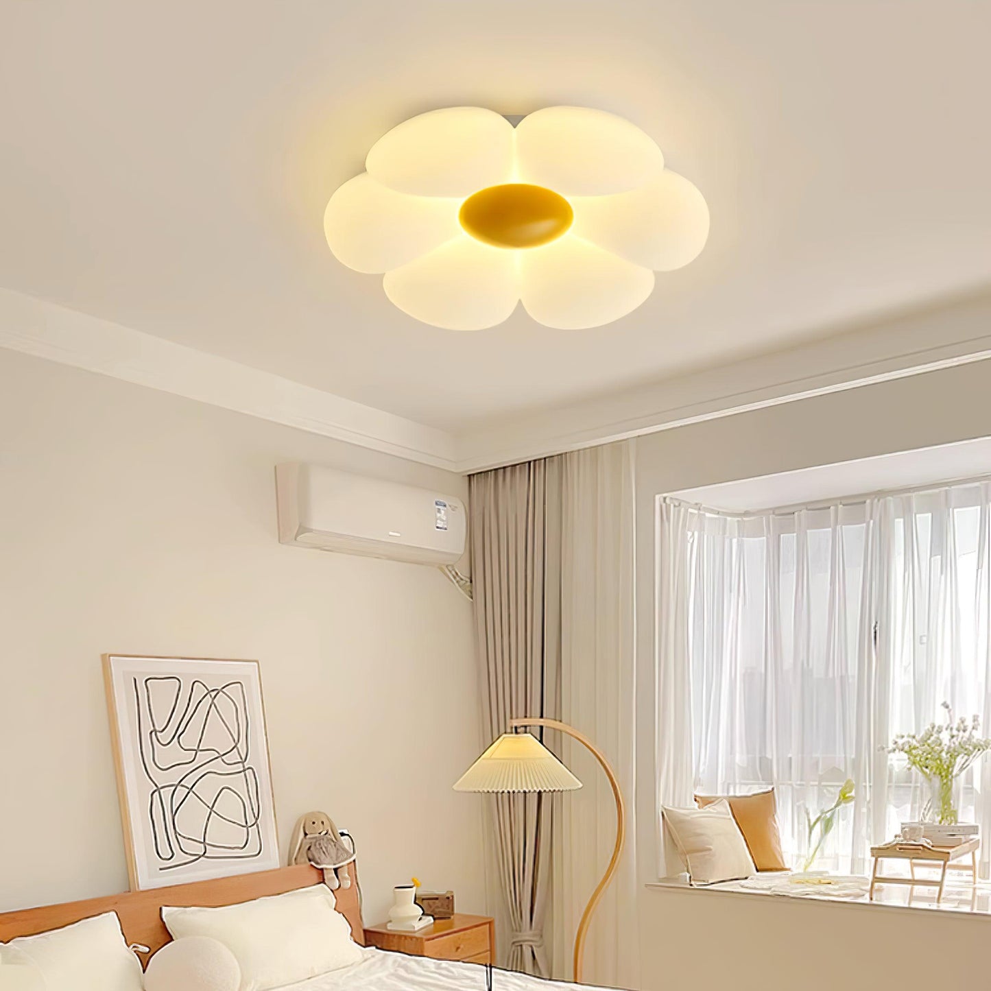 Lyravind | Hexagonale Bloemblaadje Silhouet Inbouw Plafondlamp