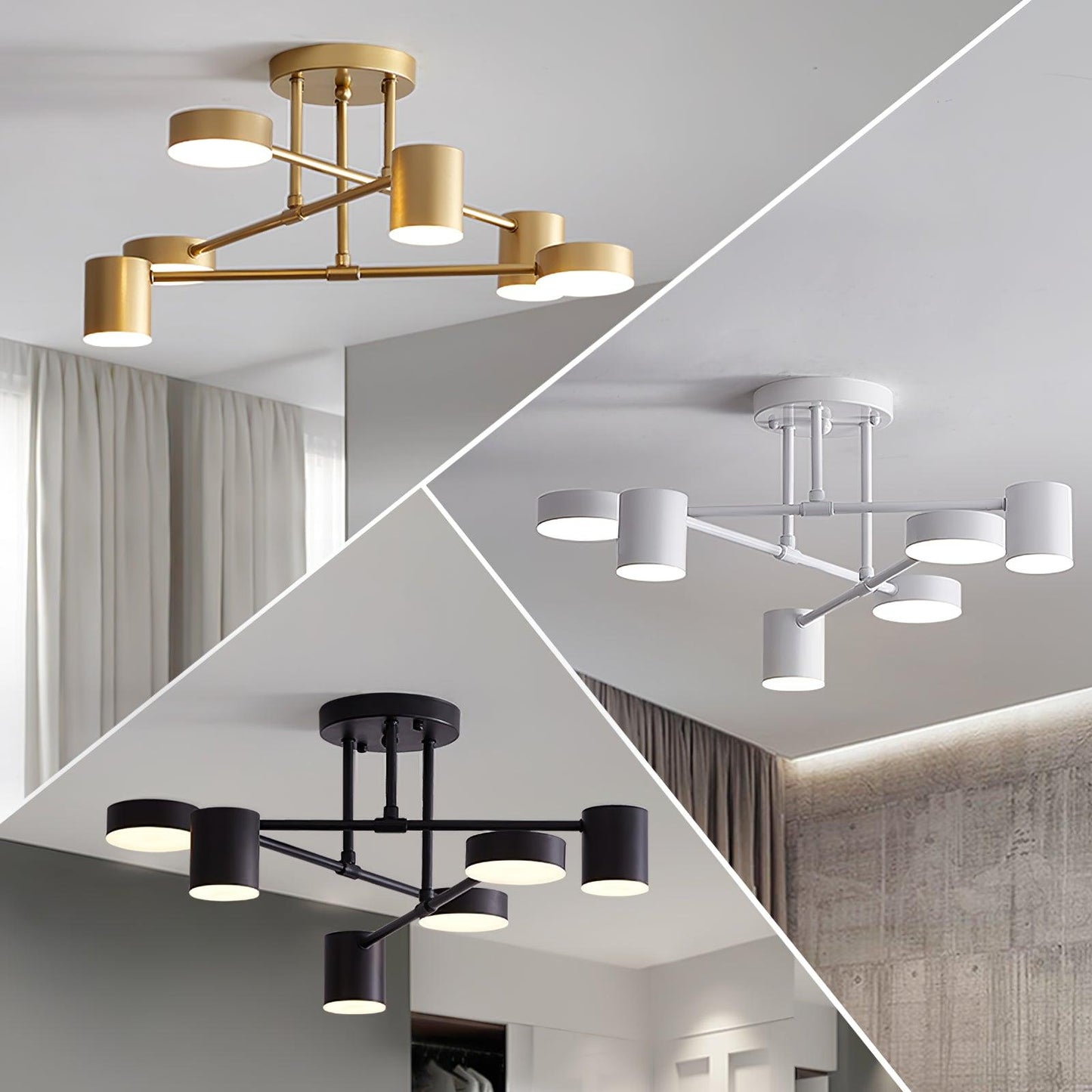Lyrixen | Minimalistische Acryl Geometrische Sputnik Plafondlamp