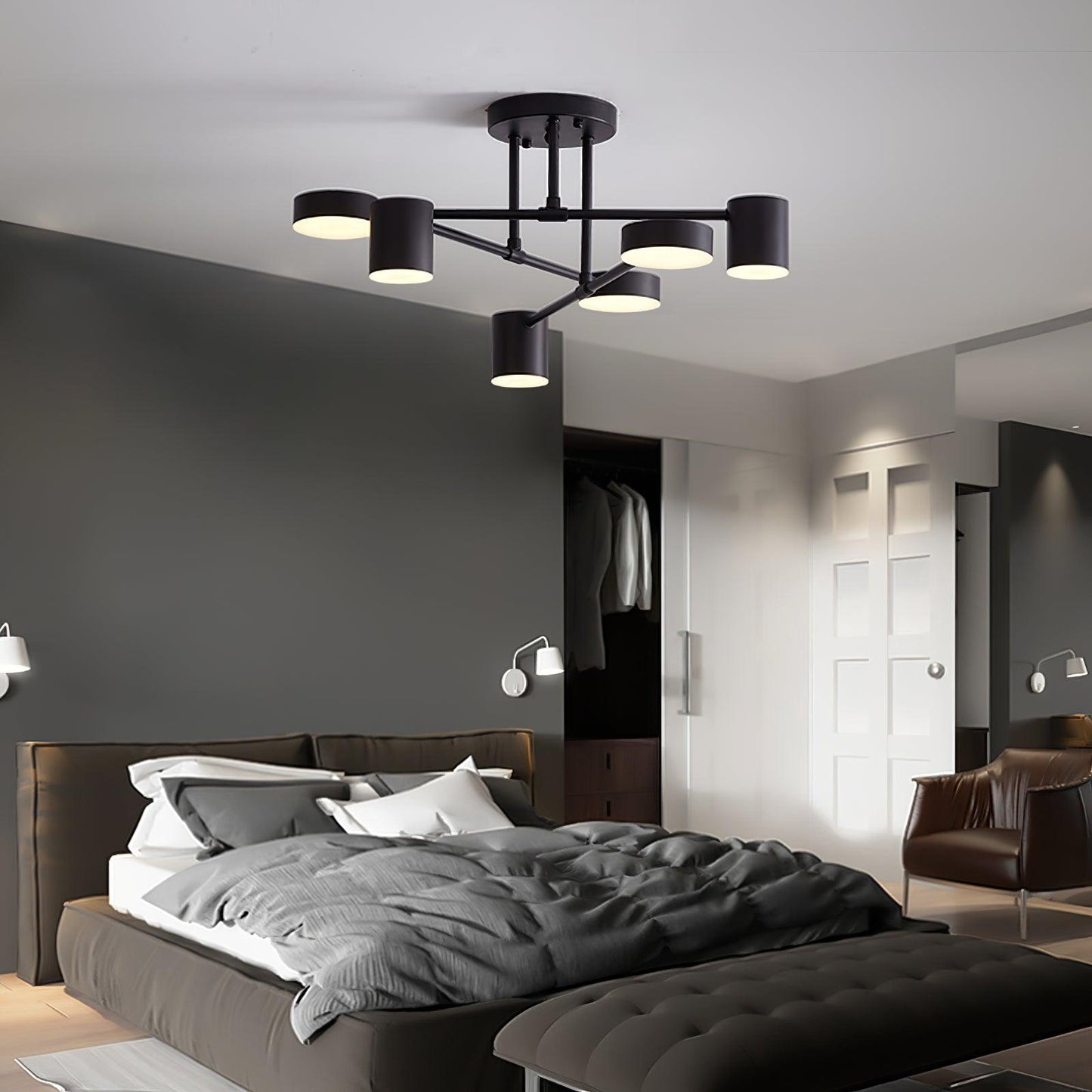 Lyrixen | Minimalistische Acryl Geometrische Sputnik Plafondlamp