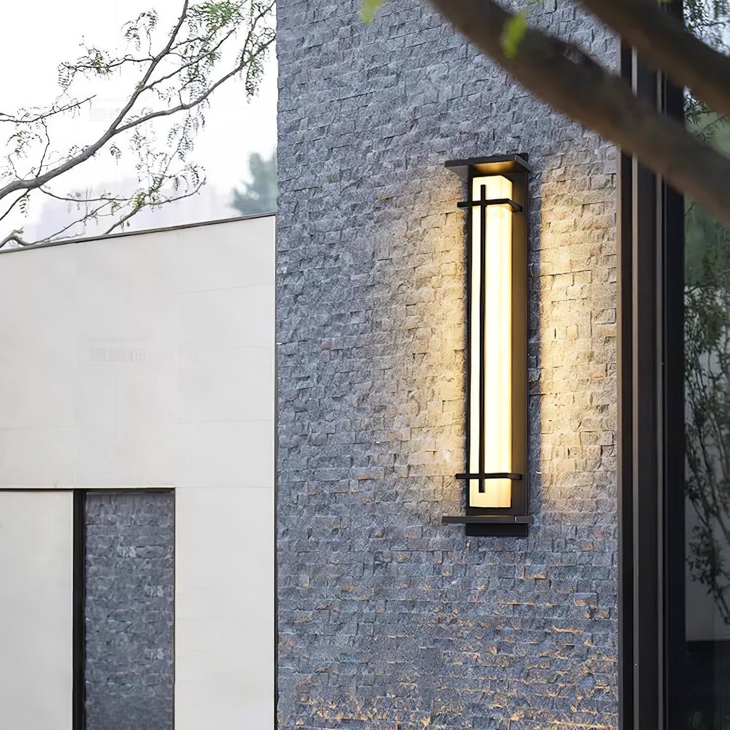 Rayen | Moderne Vierkante Alabaster Waterdichte Buiten Wandlamp