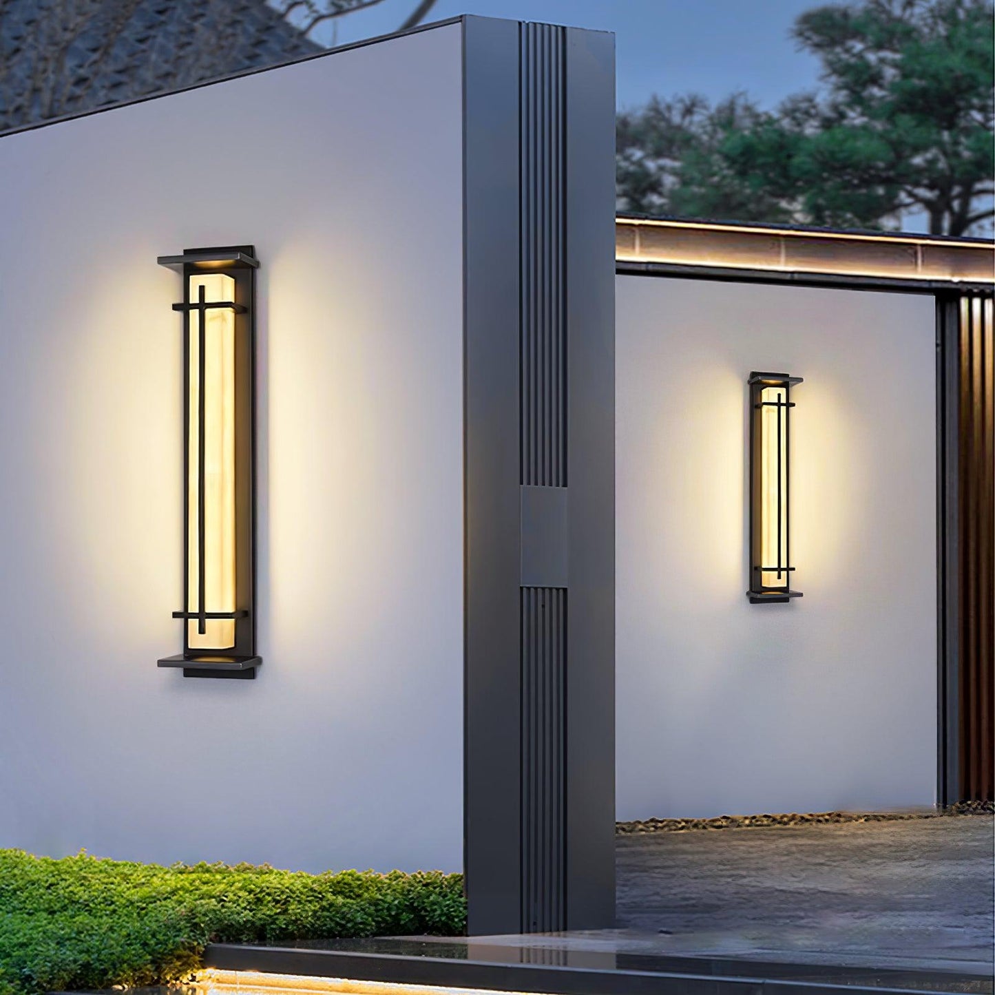 Rayen | Moderne Vierkante Alabaster Waterdichte Buiten Wandlamp