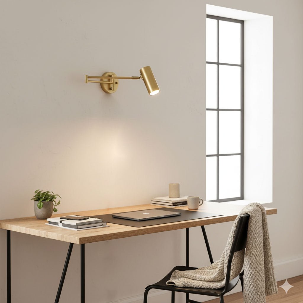 Mondorim | Lineaire Minimalistische Geometrische Verstelbare Schommelarm Wandlamp