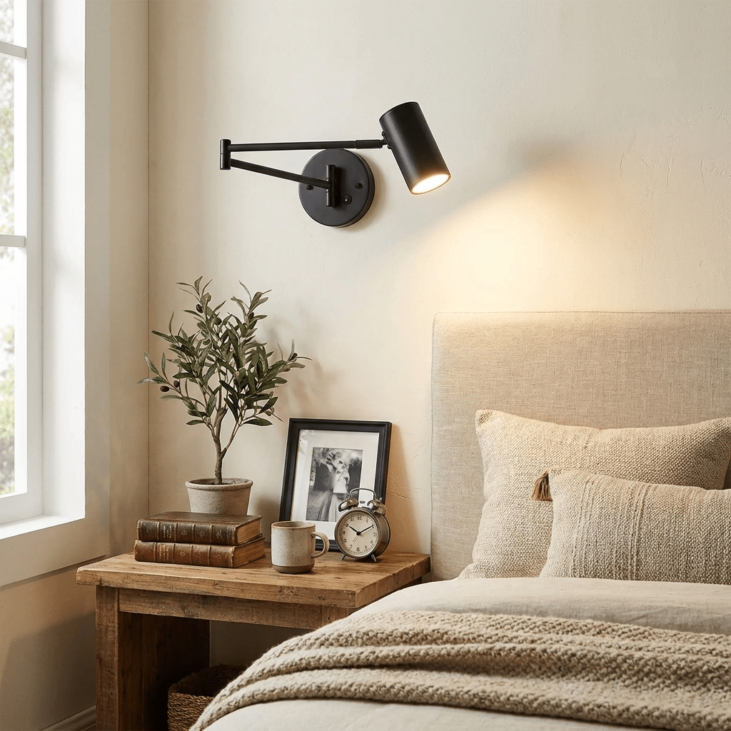 Mondorim | Lineaire Minimalistische Geometrische Verstelbare Schommelarm Wandlamp