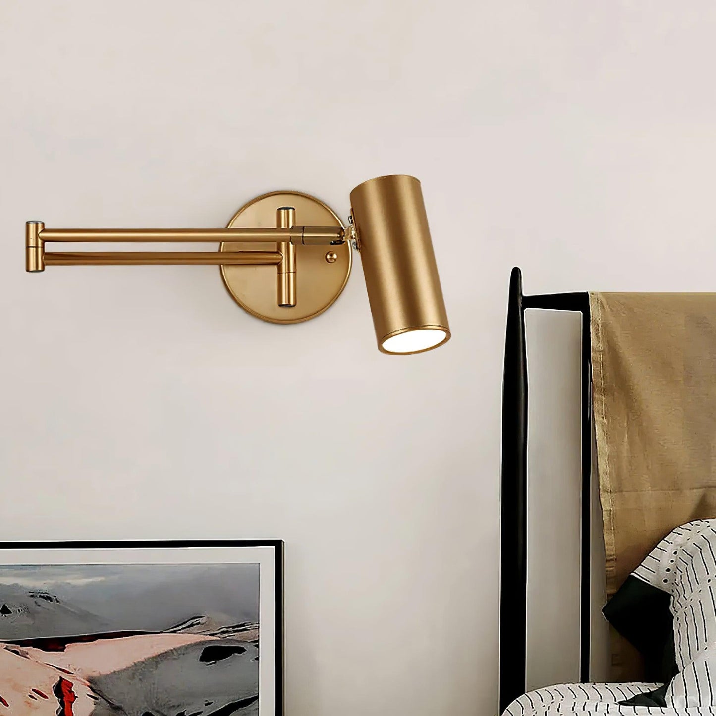 Mondorim | Lineaire Minimalistische Geometrische Verstelbare Schommelarm Wandlamp