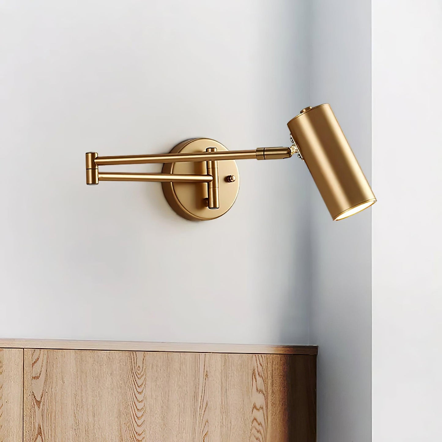 Mondorim | Lineaire Minimalistische Geometrische Verstelbare Schommelarm Wandlamp