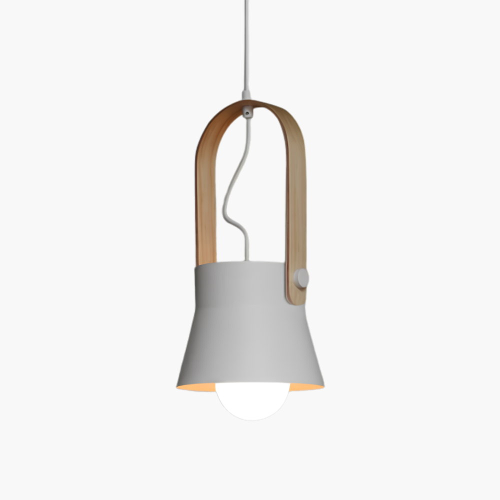 Thrombel | Noordse minimalistische houten accent uitlopende koepel hanglamp