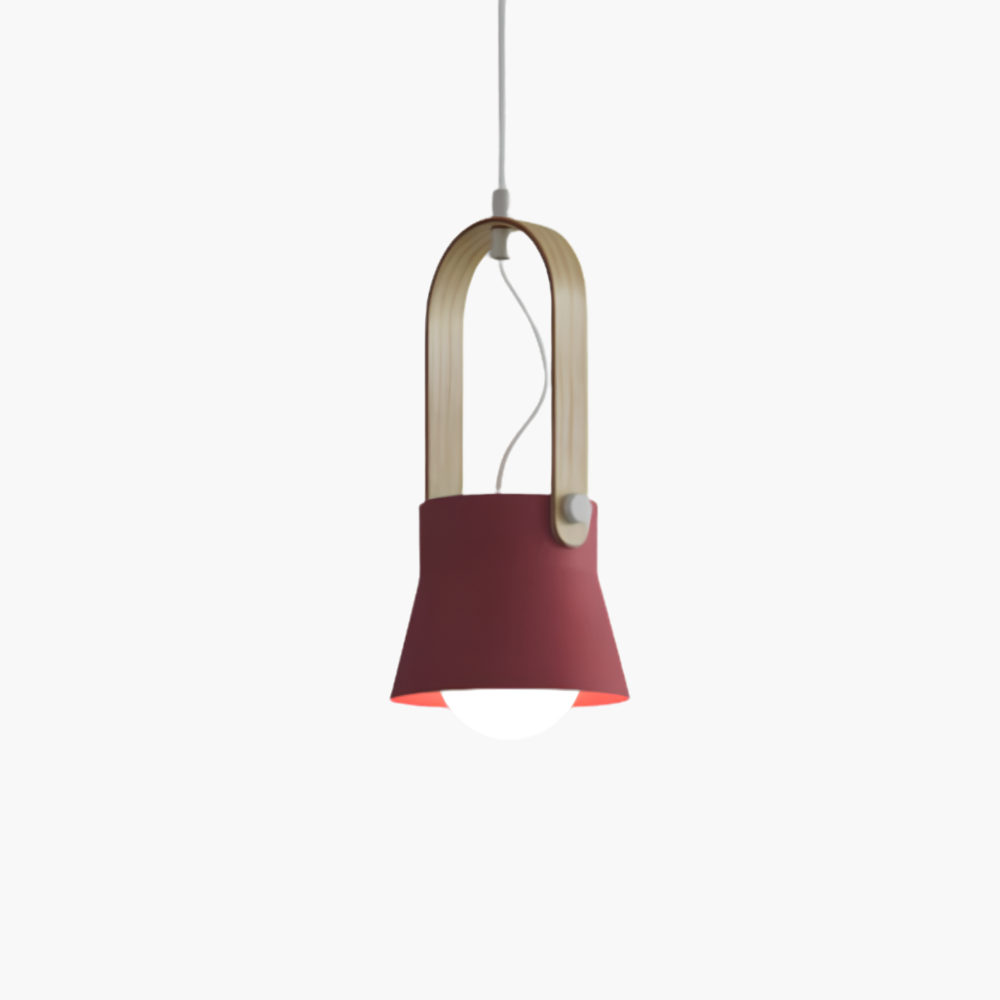 Thrombel | Noordse minimalistische houten accent uitlopende koepel hanglamp