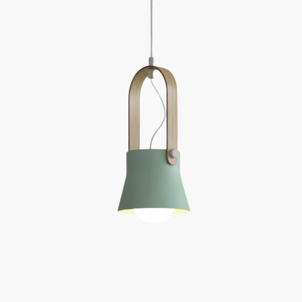 Thrombel | Noordse minimalistische houten accent uitlopende koepel hanglamp
