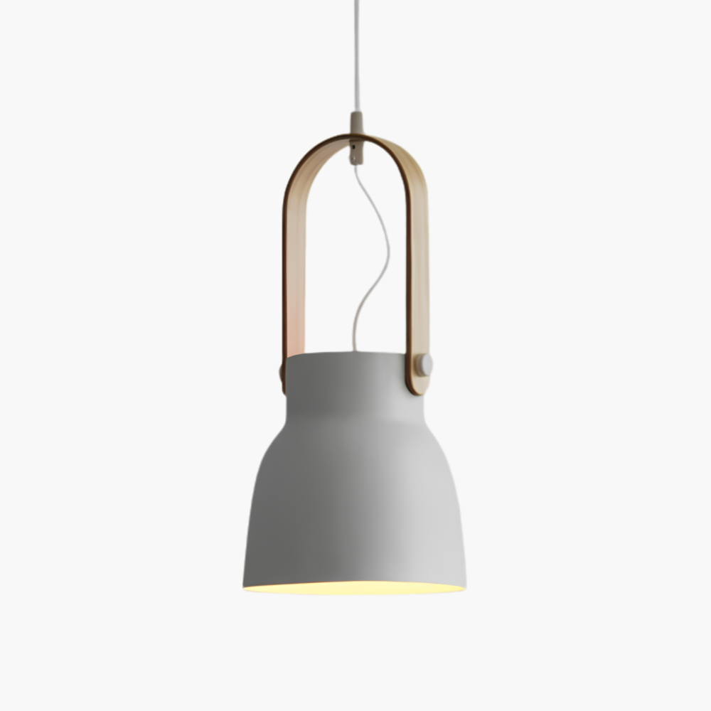 Thrombel | Noordse minimalistische houten accent uitlopende koepel hanglamp
