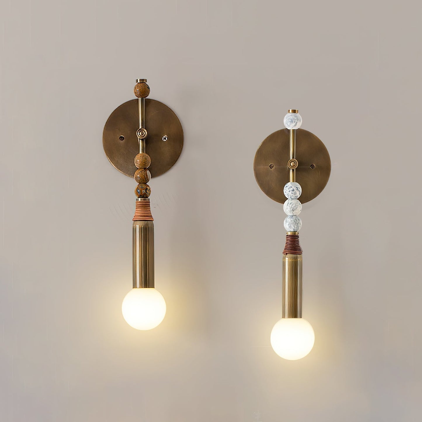 Mirathen | Sculpturale geperforeerde marmeren wandlamp