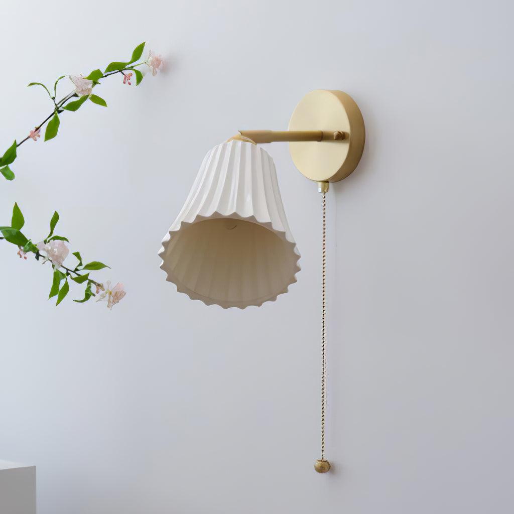 Aethole | Handgemaakte Keramische Vintage Messing Geprofileerde Wandlamp