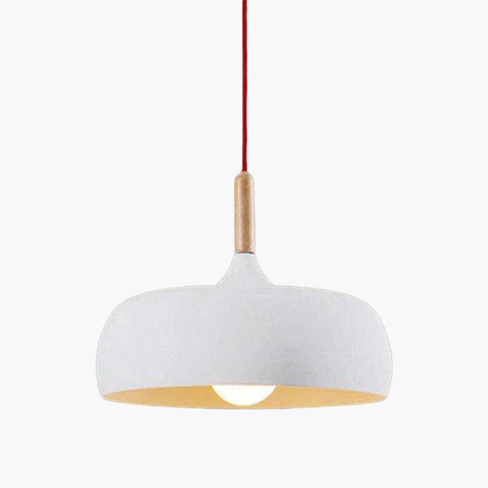 Valenthia | Noordse Koepel Houten Accent Hanglamp