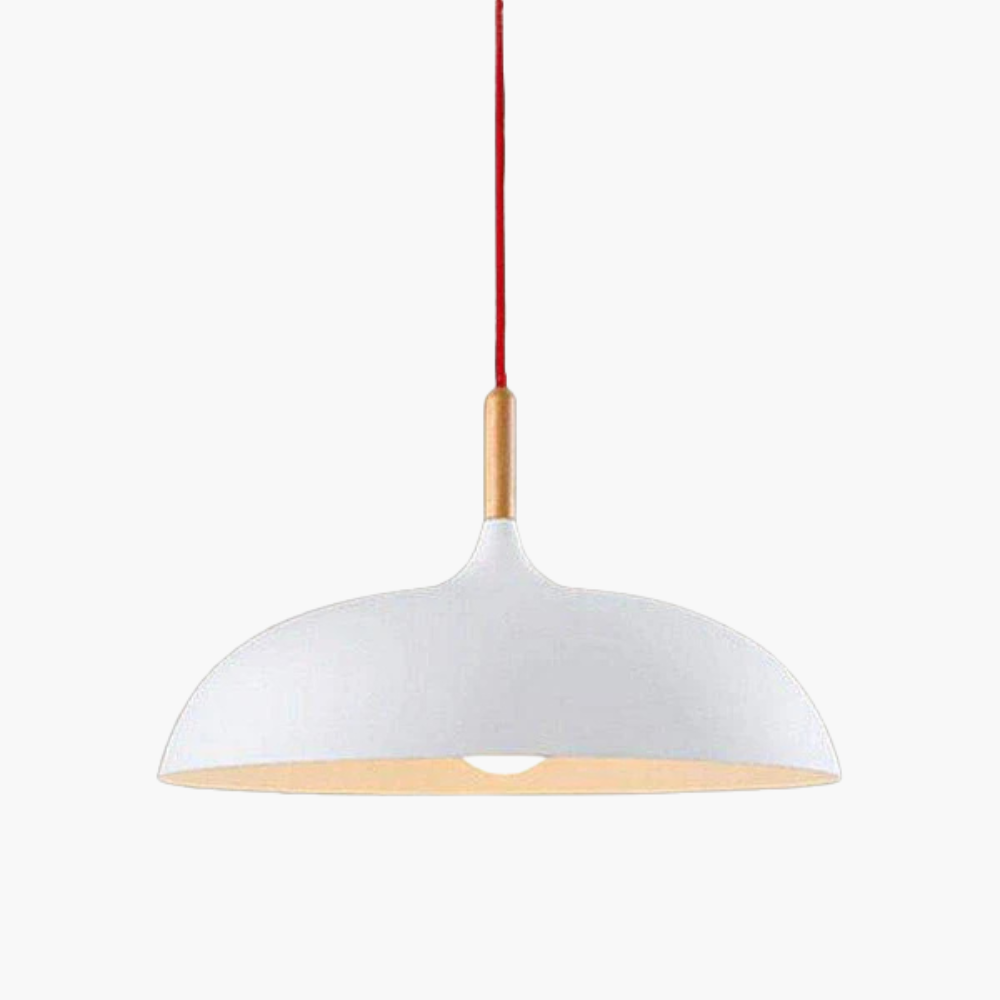 Valenthia | Noordse Koepel Houten Accent Hanglamp