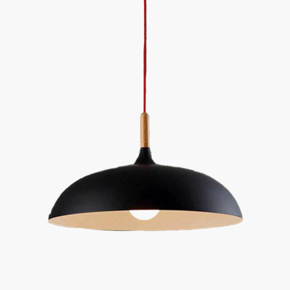 Valenthia | Noordse Koepel Houten Accent Hanglamp