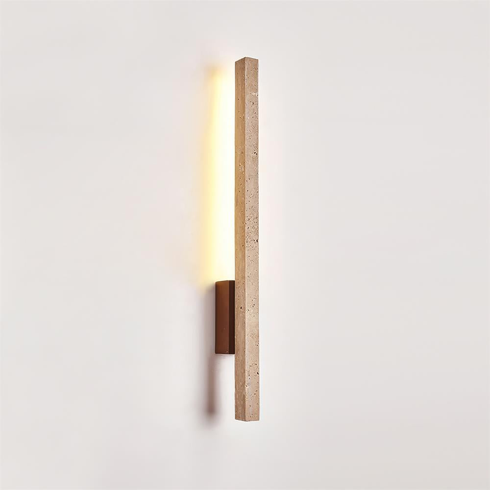 Aeryss | Lineaire Architectonische Travertijn Steen Wandlamp