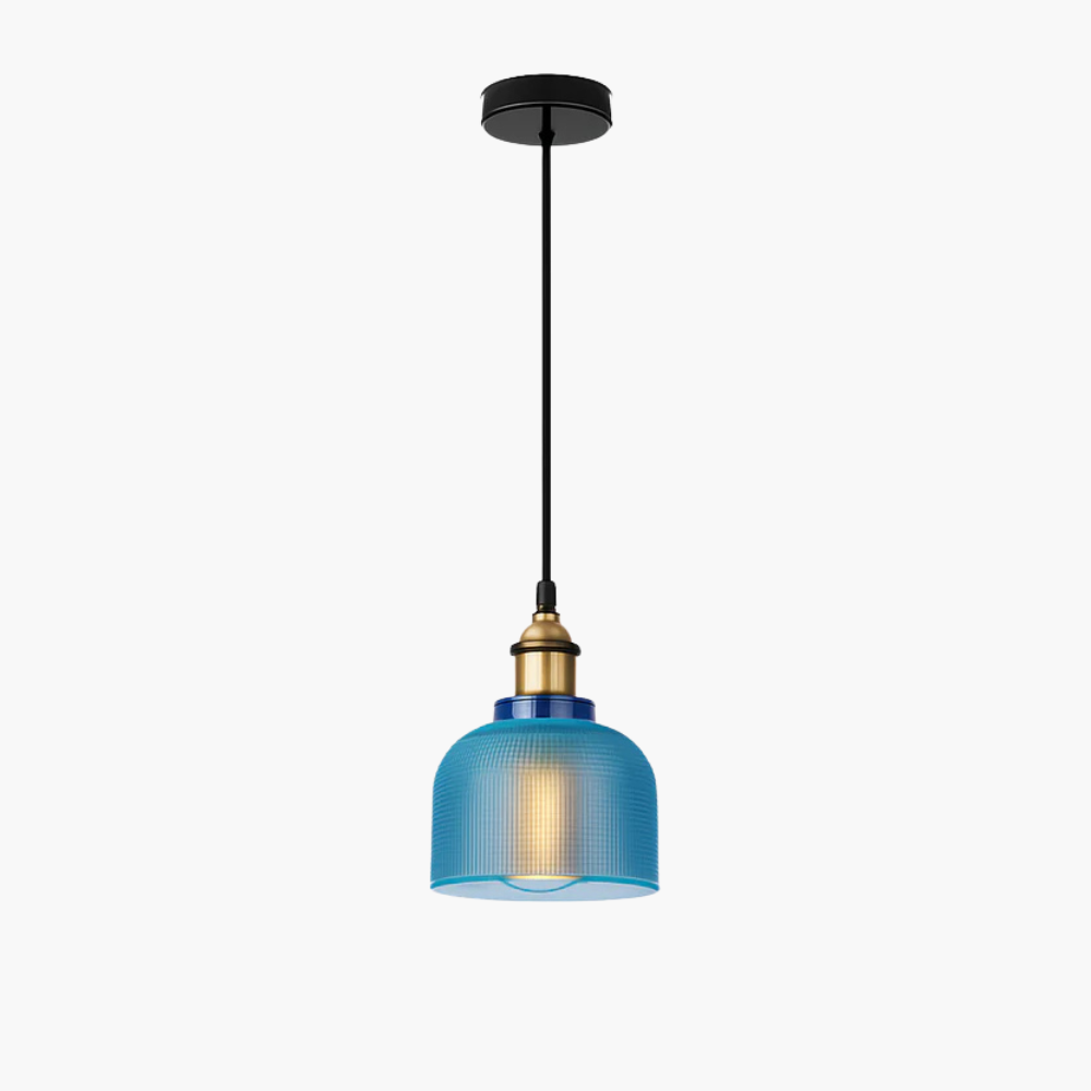 Velrynda | Gestructureerd glas industriële kom hanglamp