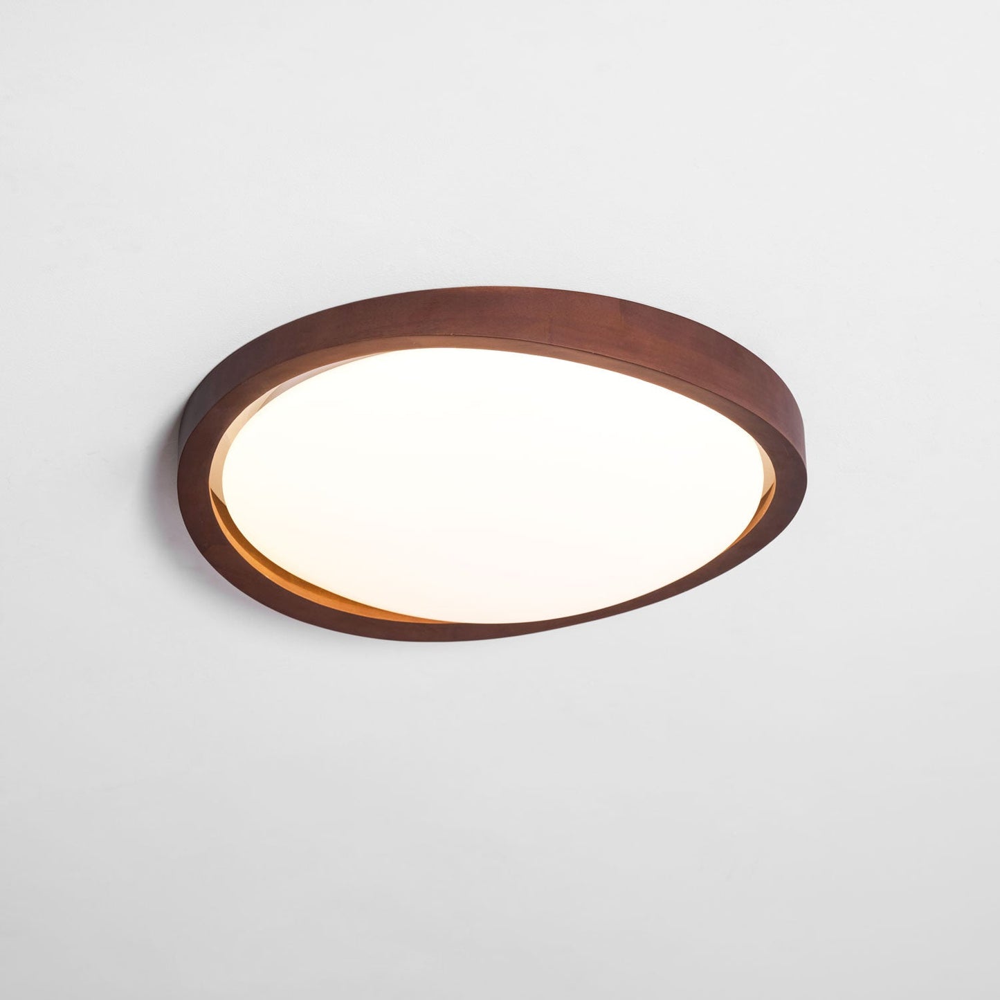 Kaelisyn | Organische Gebogen Houten Geometrische Silhouet Opbouw Plafondlamp