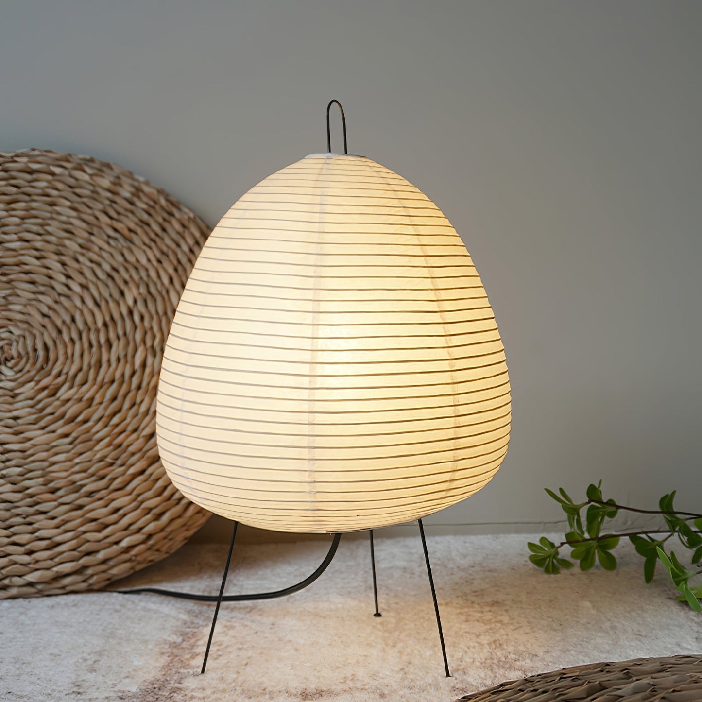 Kryntaleo | Japanse Geribbelde Bamboe Silhouet Oosterse Accent Tafellamp
