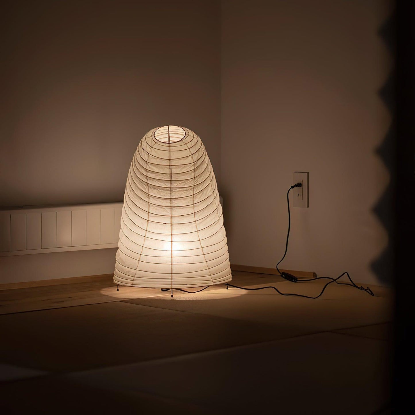 Kryntaleo | Japanse Geribbelde Bamboe Silhouet Oosterse Accent Tafellamp
