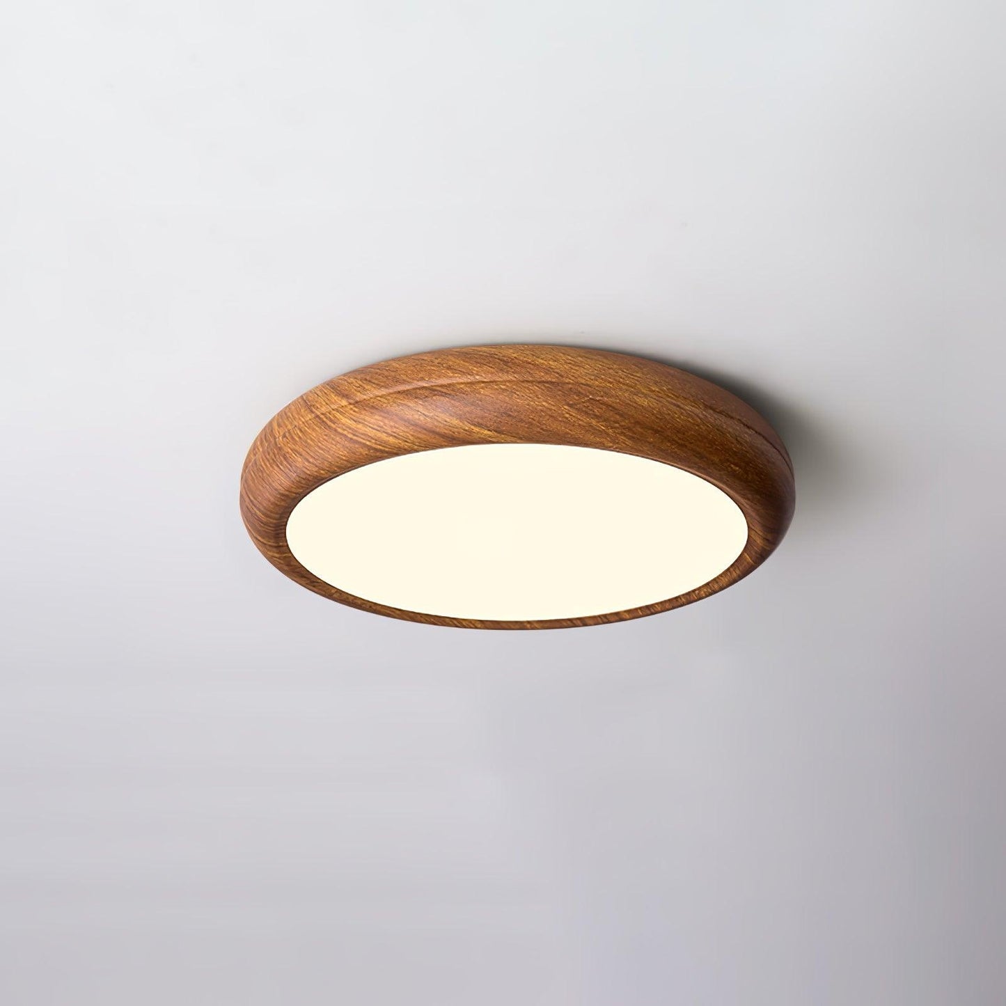 Liro | Elegante Ronde Houtnerf Plafondlamp