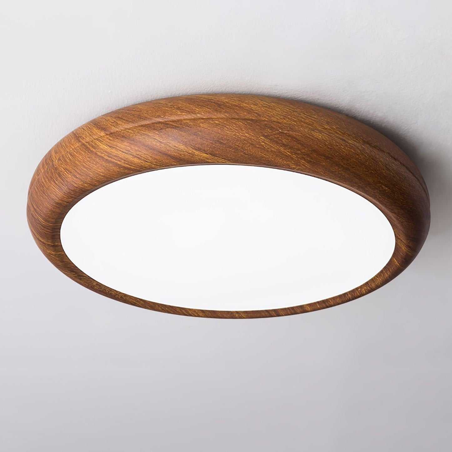 Liro | Elegante Ronde Houtnerf Plafondlamp