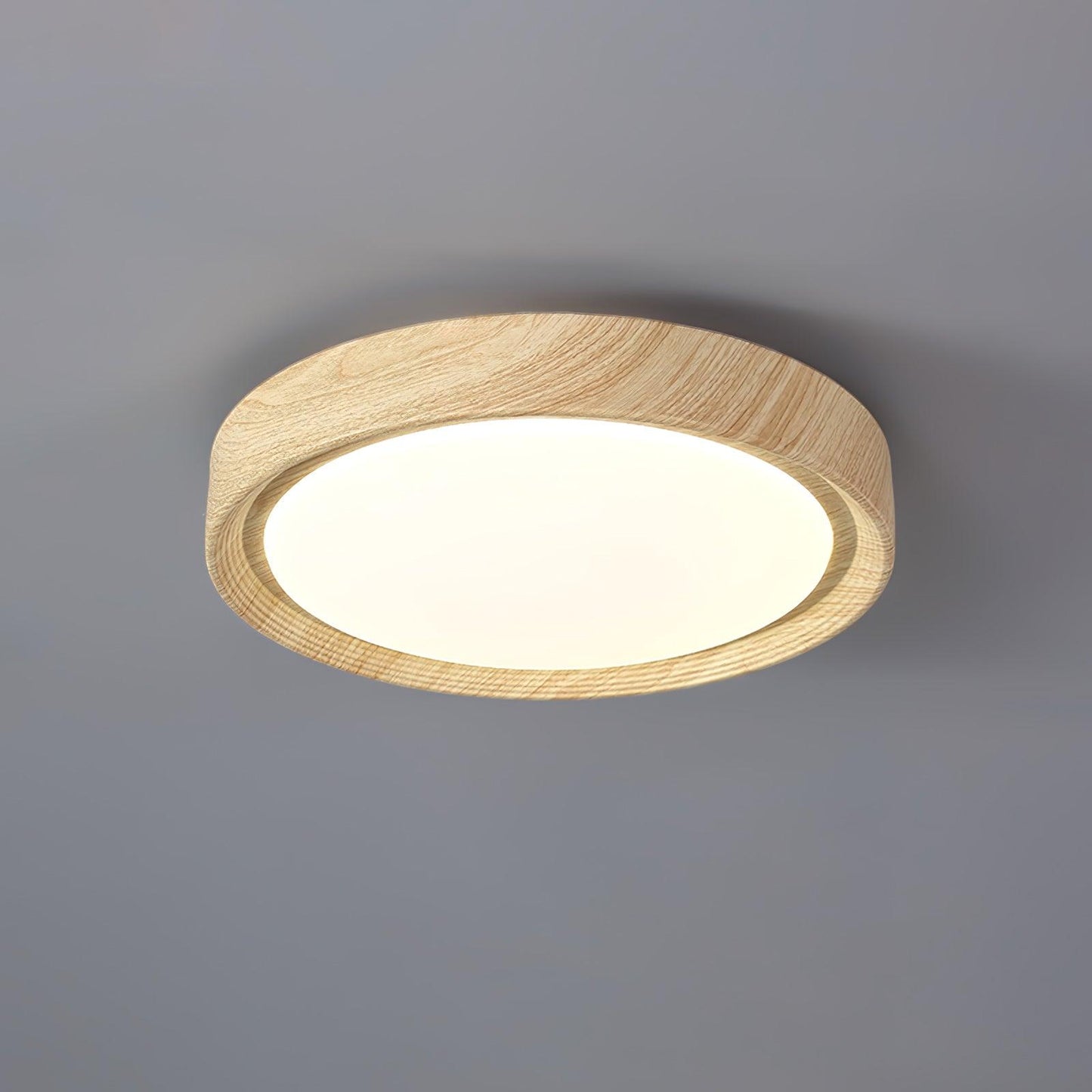 Liro | Elegante Ronde Houtnerf Plafondlamp