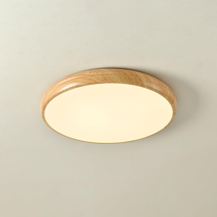 Liro | Elegante Ronde Houtnerf Plafondlamp