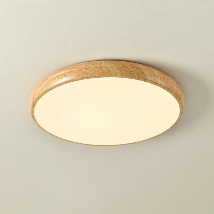 Liro | Elegante Ronde Houtnerf Plafondlamp