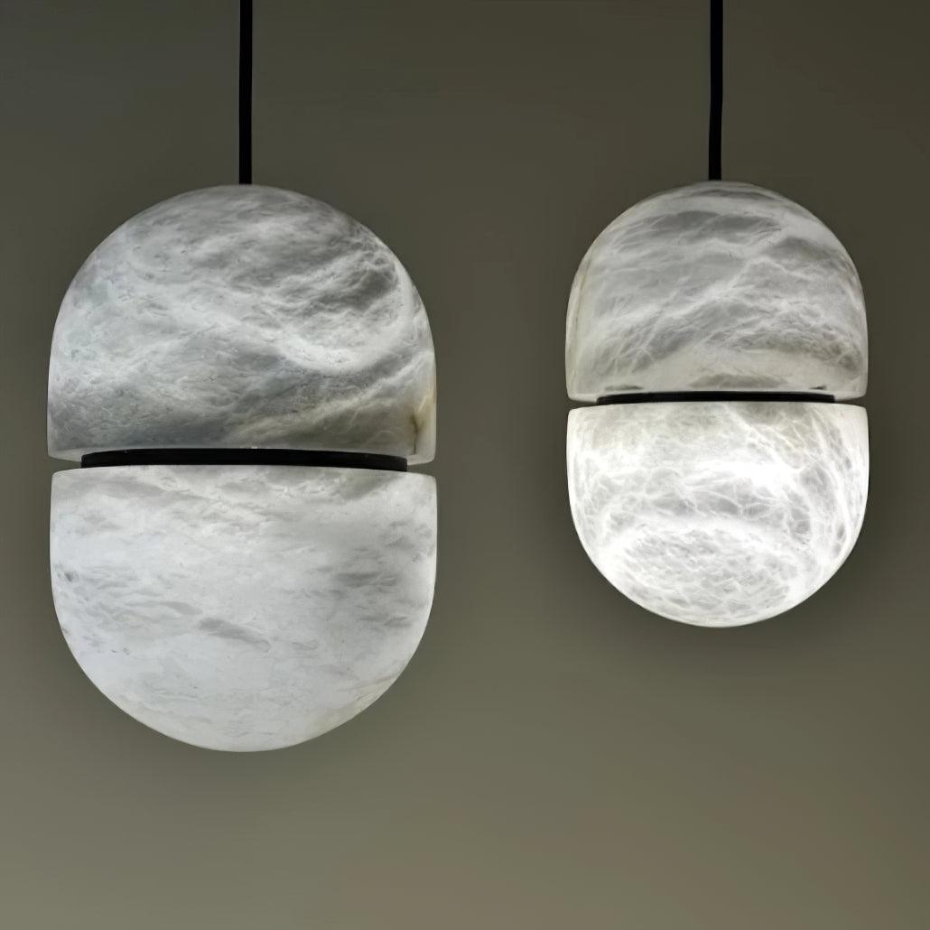 Caythos | Sculpturale Capsule Alabaster Steen Hanglamp