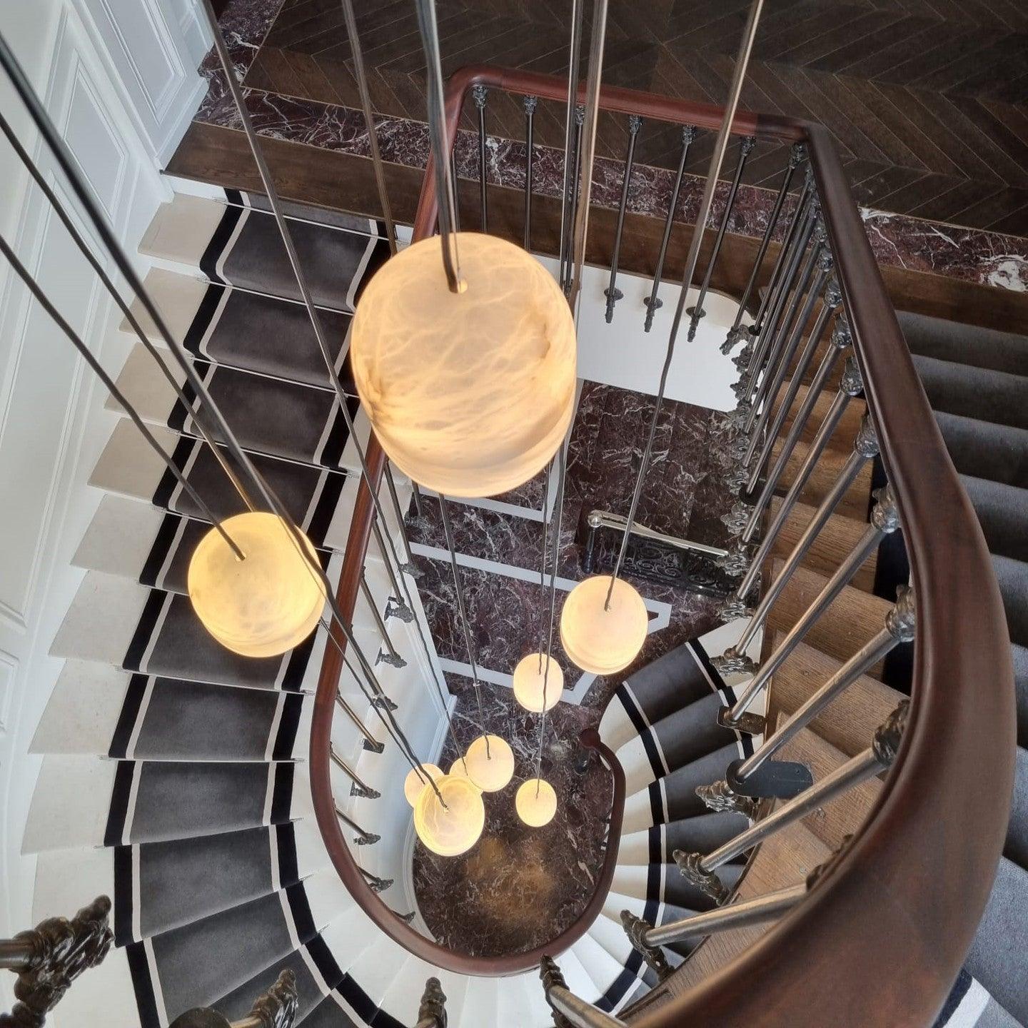 Caythos | Sculpturale Capsule Alabaster Steen Hanglamp
