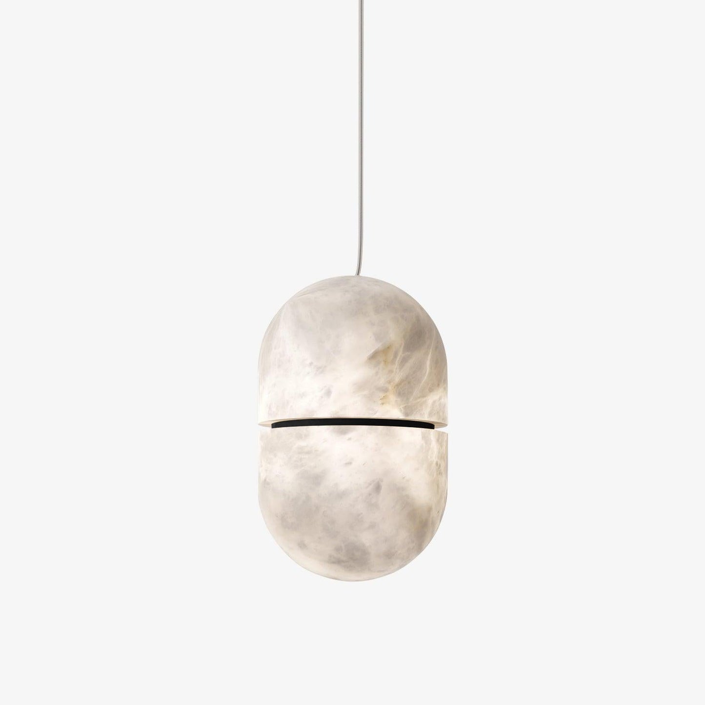 Caythos | Sculpturale Capsule Alabaster Steen Hanglamp