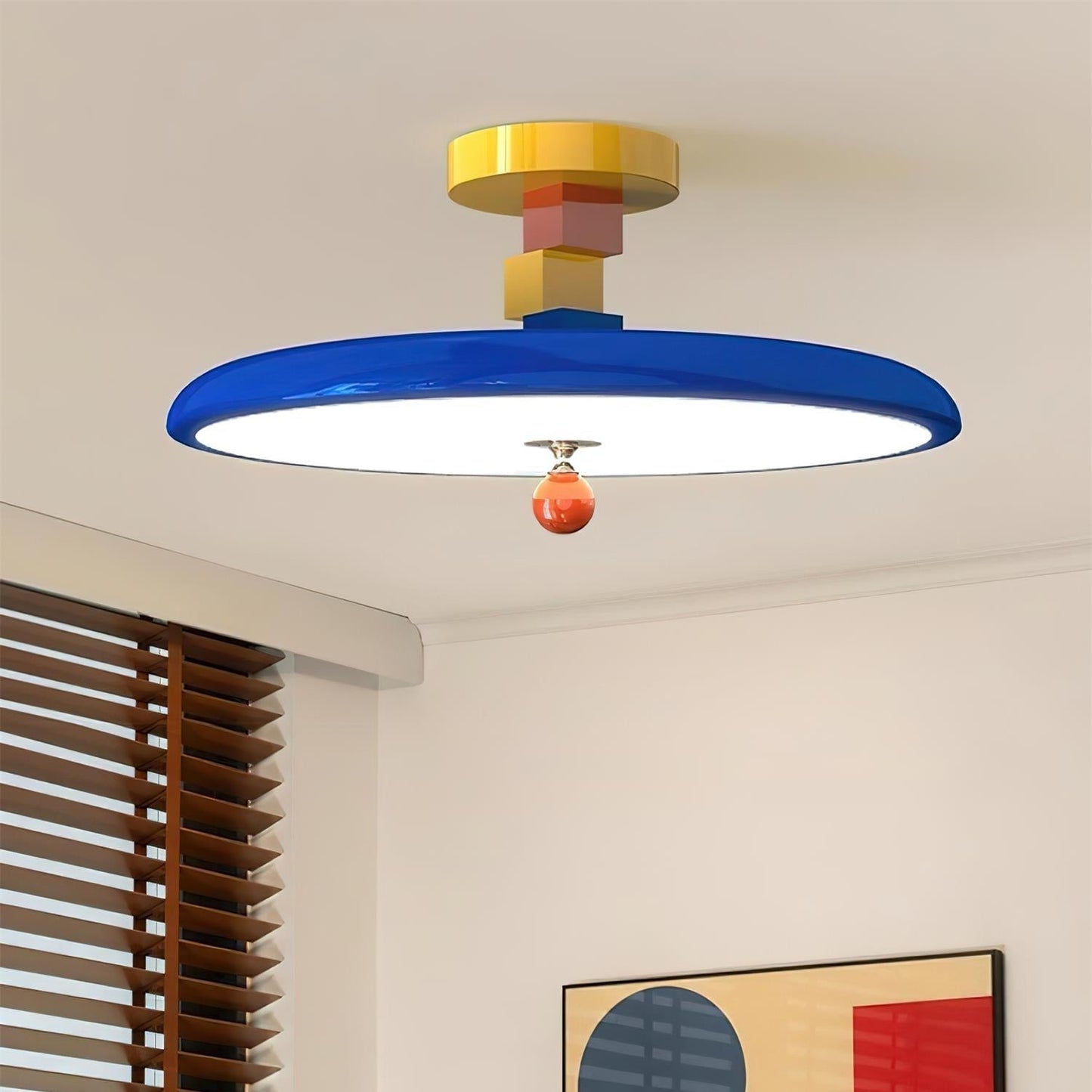 Luvara | Speelse Geometrische Halo Acryl Plafondlamp