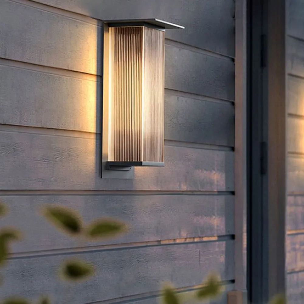 Vorawa | Slank Industriële Zwarte Waterdichte Rechthoekige Buitenlamp