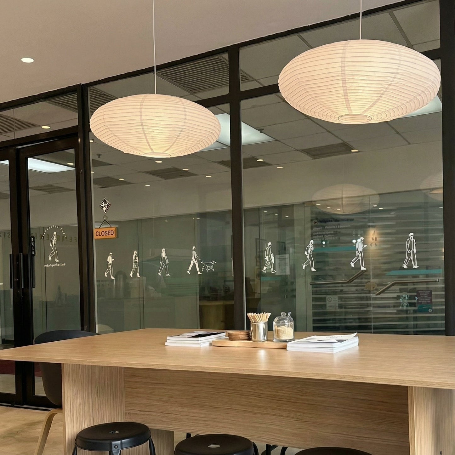 Zeni | Moderne Ovale Wabi Sabi Papieren Hanglamp