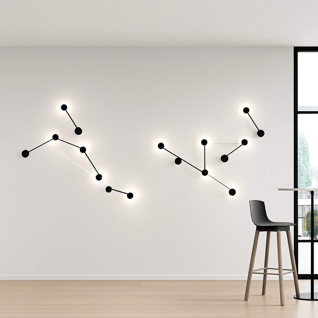 Varinthe | Minimalistische Artistieke Stippen Metalen Wandlamp
