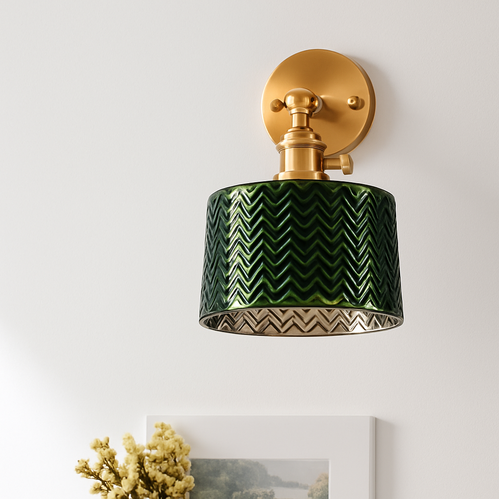 Zyphorin| Nordic Retro Glazen Kap Moderne Wandlamp
