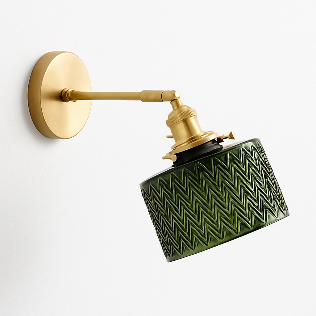Zyphorin| Nordic Retro Glazen Kap Moderne Wandlamp